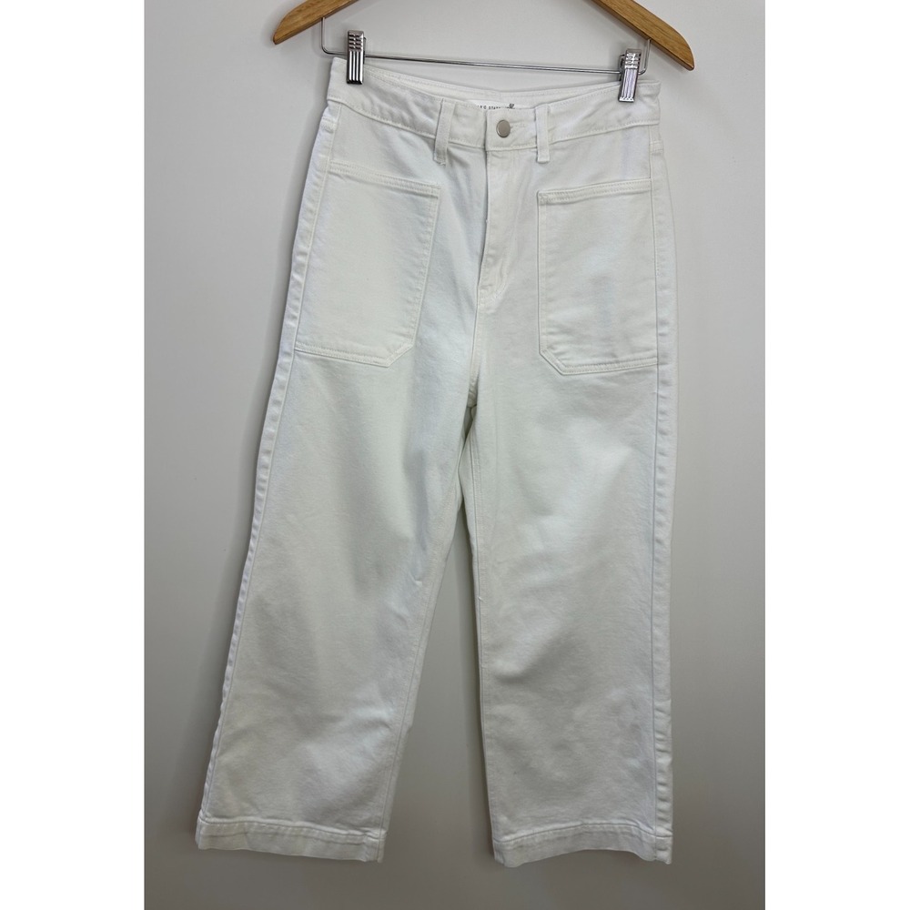 Altar'd State Kristian High Rise Pocket Jeans White Denim Wide Leg Size 27 - Picture 13 of 13